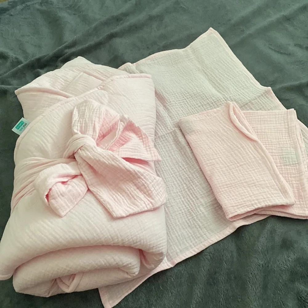 3 Burp cloth, baby warm blanket,sleeping bag ,baby duvet NEW soft ,100%cotton